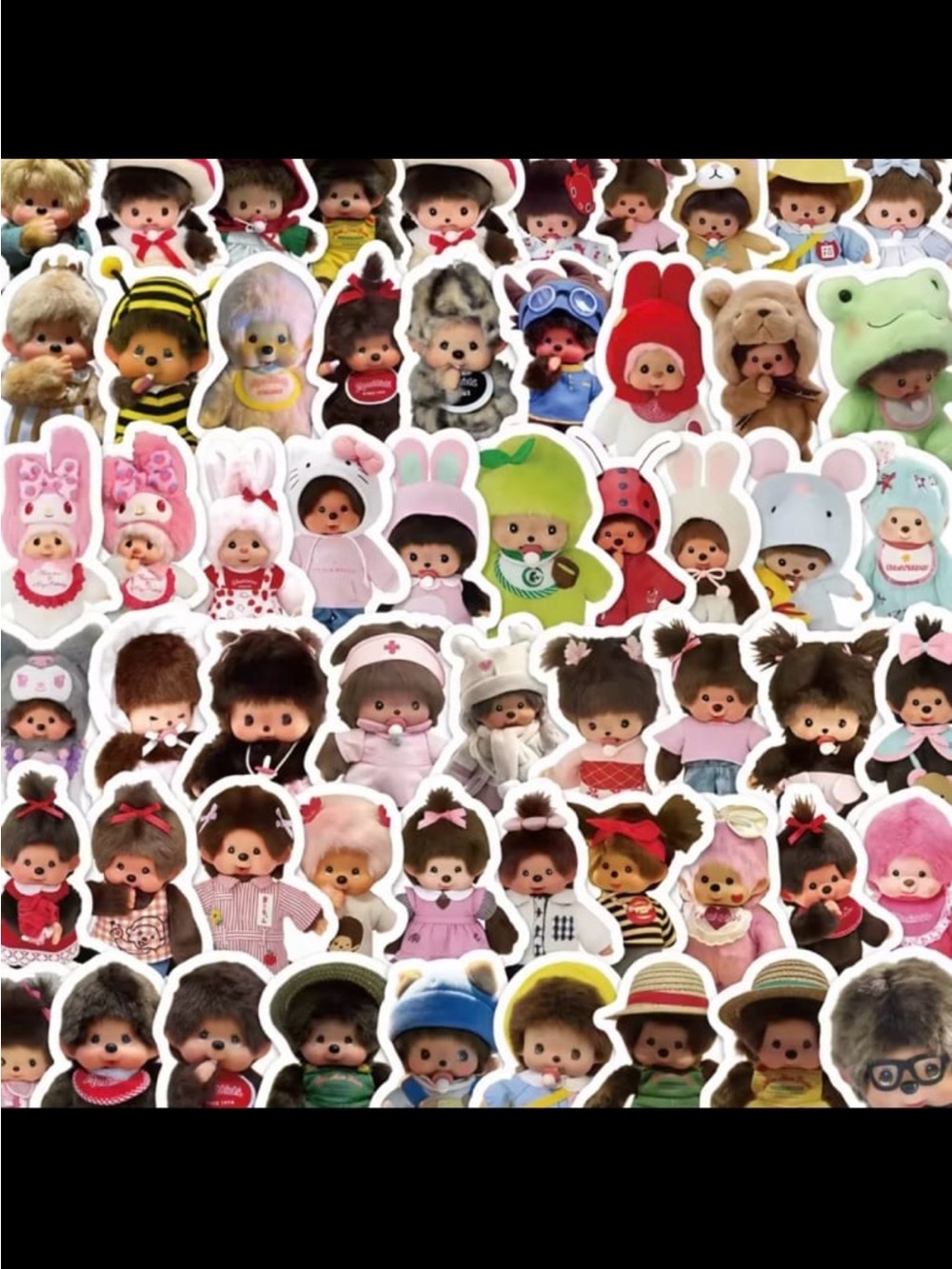 Monchhichi Stickers, pack of 50